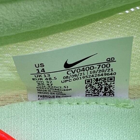 Nike ZoomX Dragonfly Volt OrangeTrack Spikes CV0400-700 Men's Size 14 NWT - Picture 3 of 12